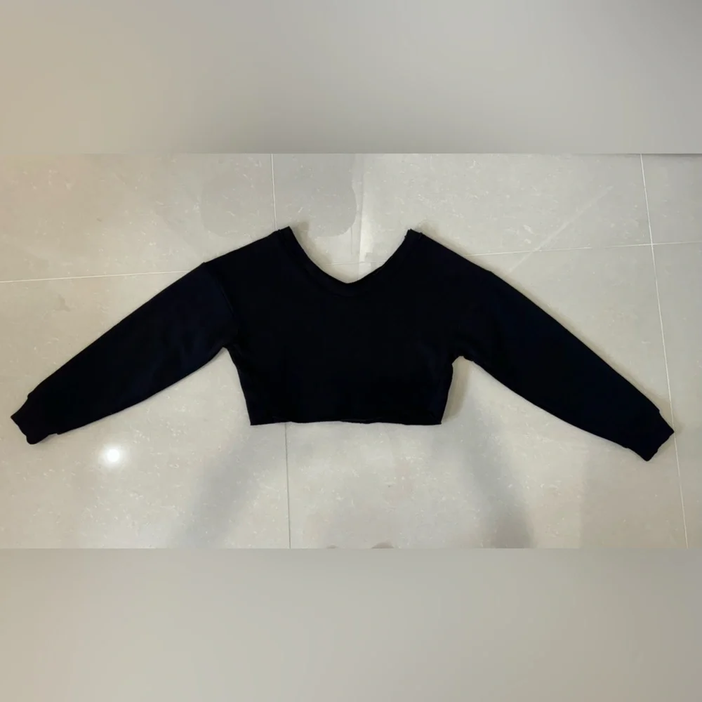 Alo Prima Off-The-Shoulder Pullover - Black Size XS